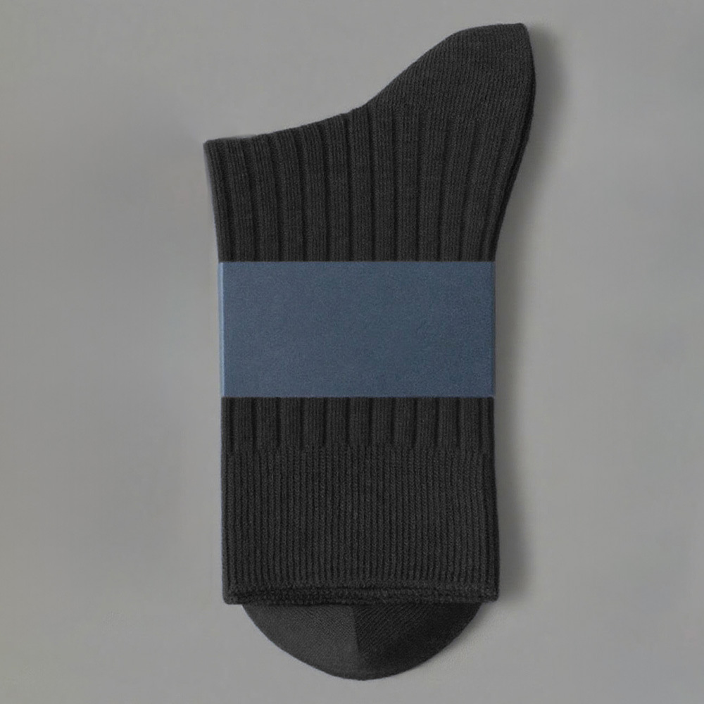 Mens Double-Needle Cotton Business Socks With Sweat-Absorbing And Deodorizing Properties photo 4