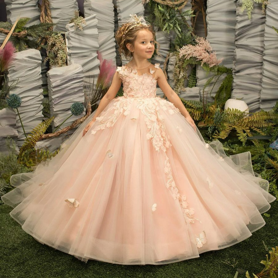 Runway Piano Performance Long Flower Girl Dress photo 2