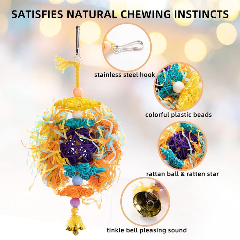 5PCs Parrot Gnawing Toy Cotton photo 8