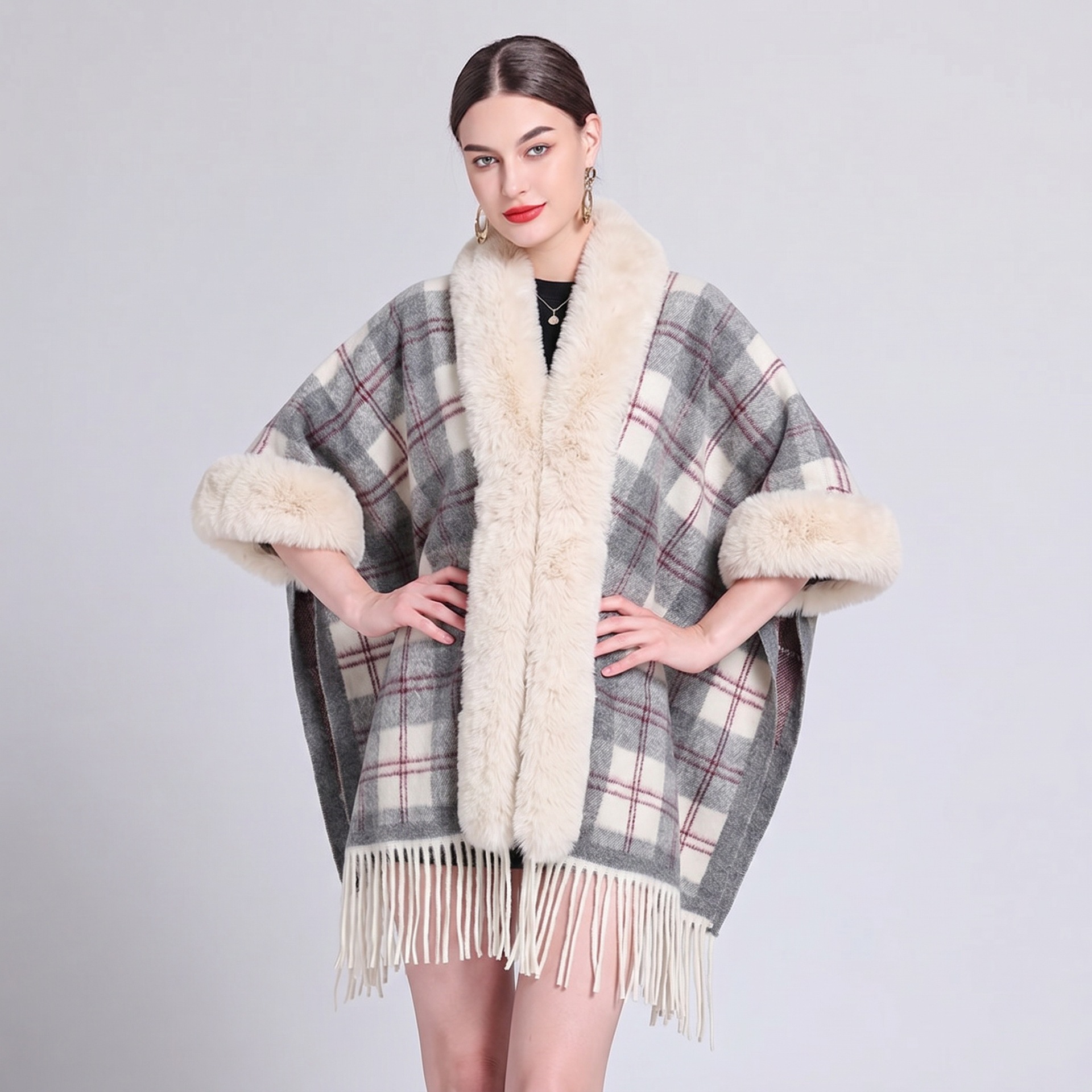 Soft And Warm Womens Tassel Scarf Shawl photo 5