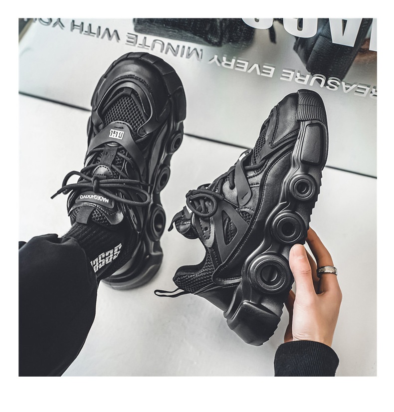 Men's Breathable Mesh Thick Sole Height Increasing Fashion All-match Casual Sneaker photo 5