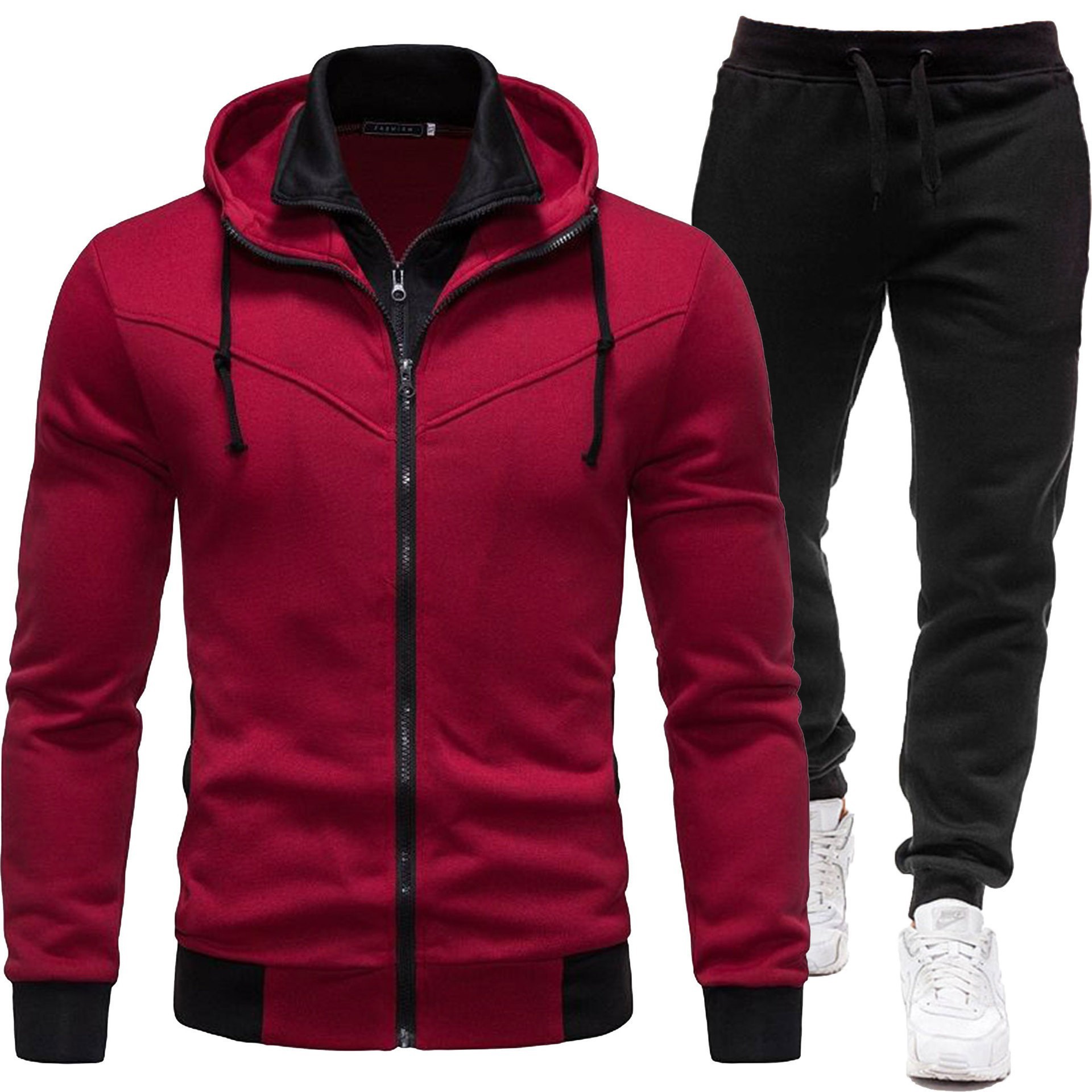 Sport-Style Patchwork Jacket And Casual Long-Sleeve Pants photo 8