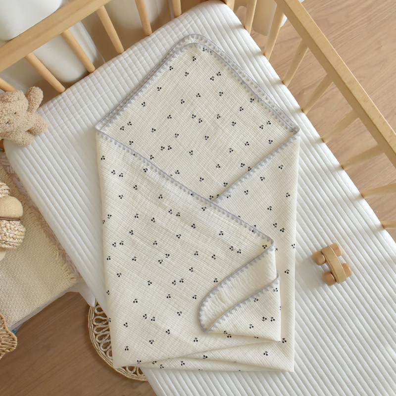 Baby Pure Cotton Three-layer Gauze Swaddle Blanket Bath Towel photo 8