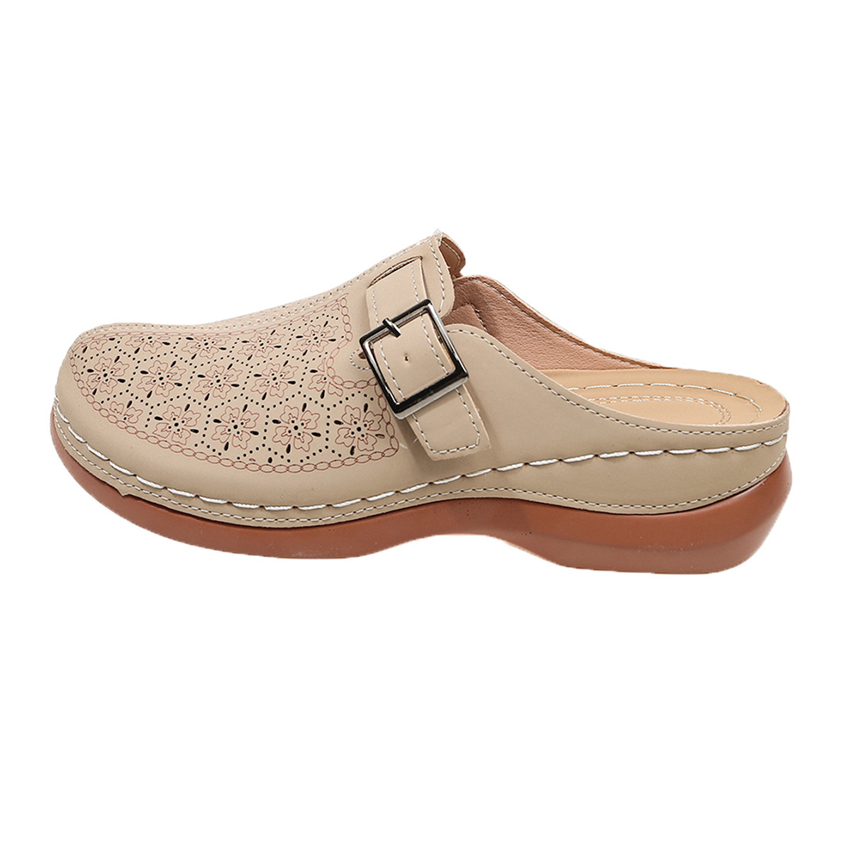 Women's Plus-Size Closed-Toe Flat Casual Slide Sandals For Export photo 3