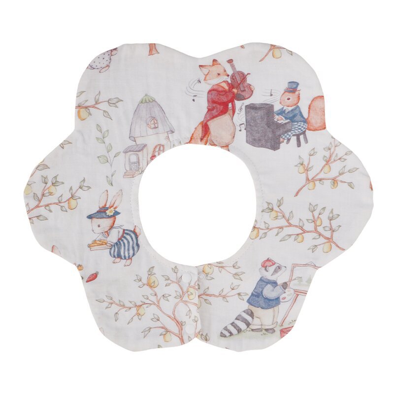 Petal Bamboo Cotton Waterproof Kids Bib Waterproof Baby Burp Cloth photo 6