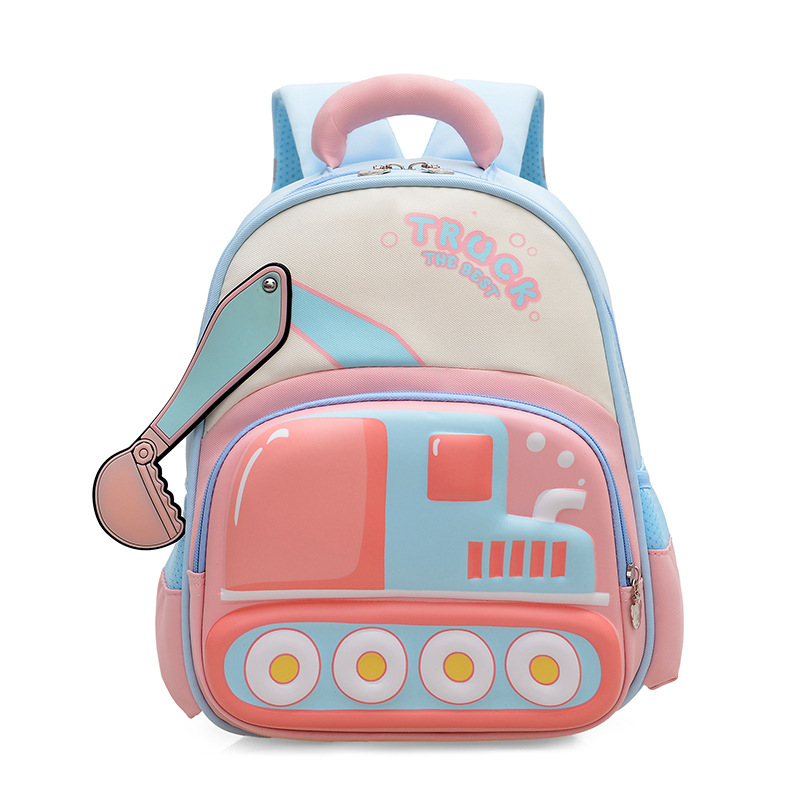 Cute Cartoon Childrens Excavator Backpack photo 4