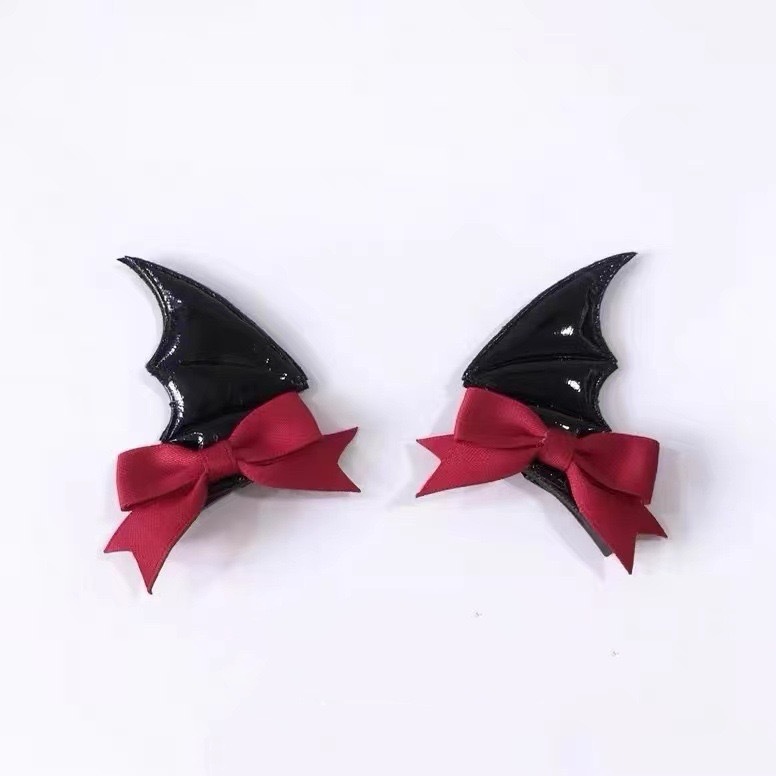 Devil Bat Bow Hair Clip Headdress photo 5