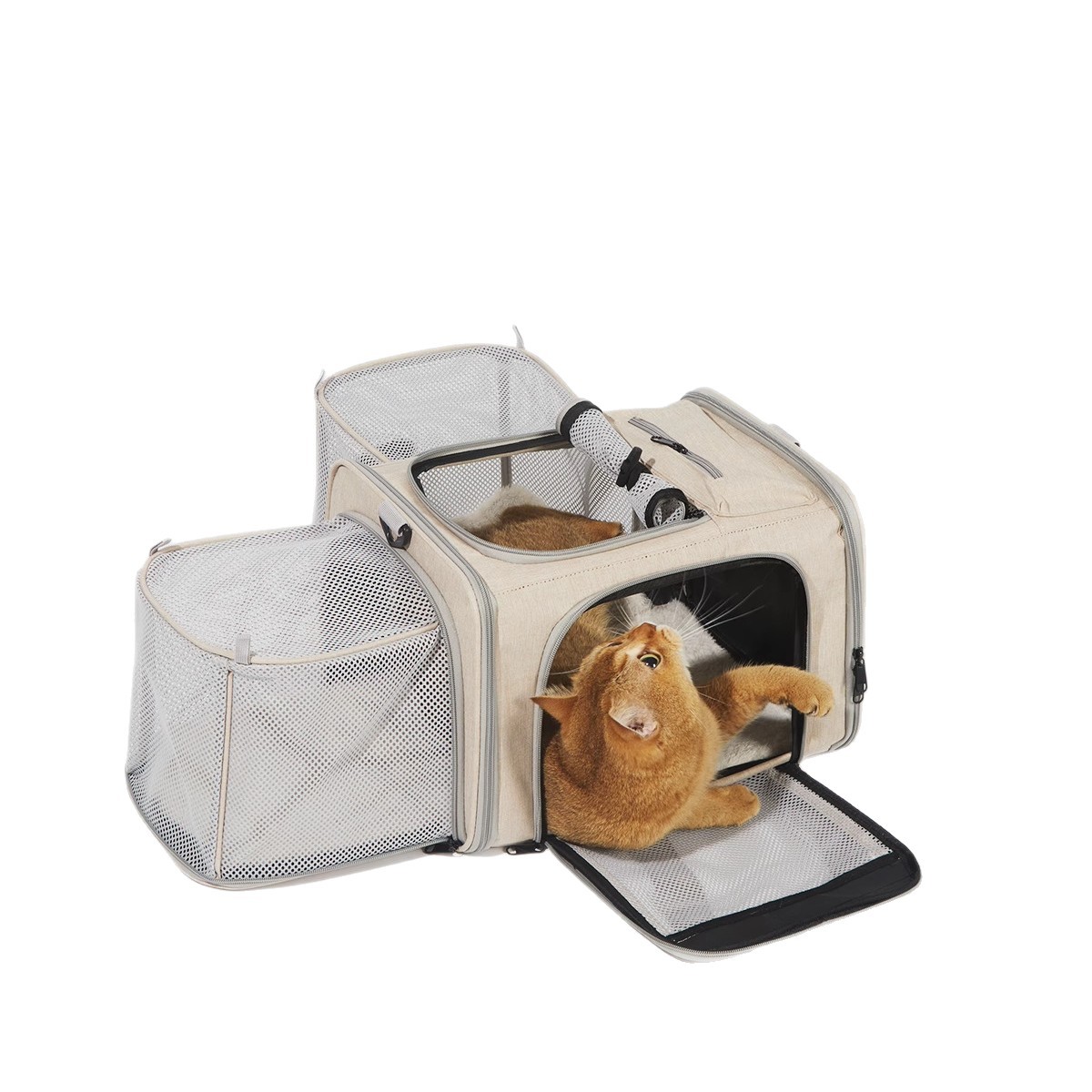 Portable Outdoor Cat Carrier, Summer Breathable Expandable Pet Bag, Lightweight Airline-approved Dog And Cat Travel Bag With Large Capacity photo 7
