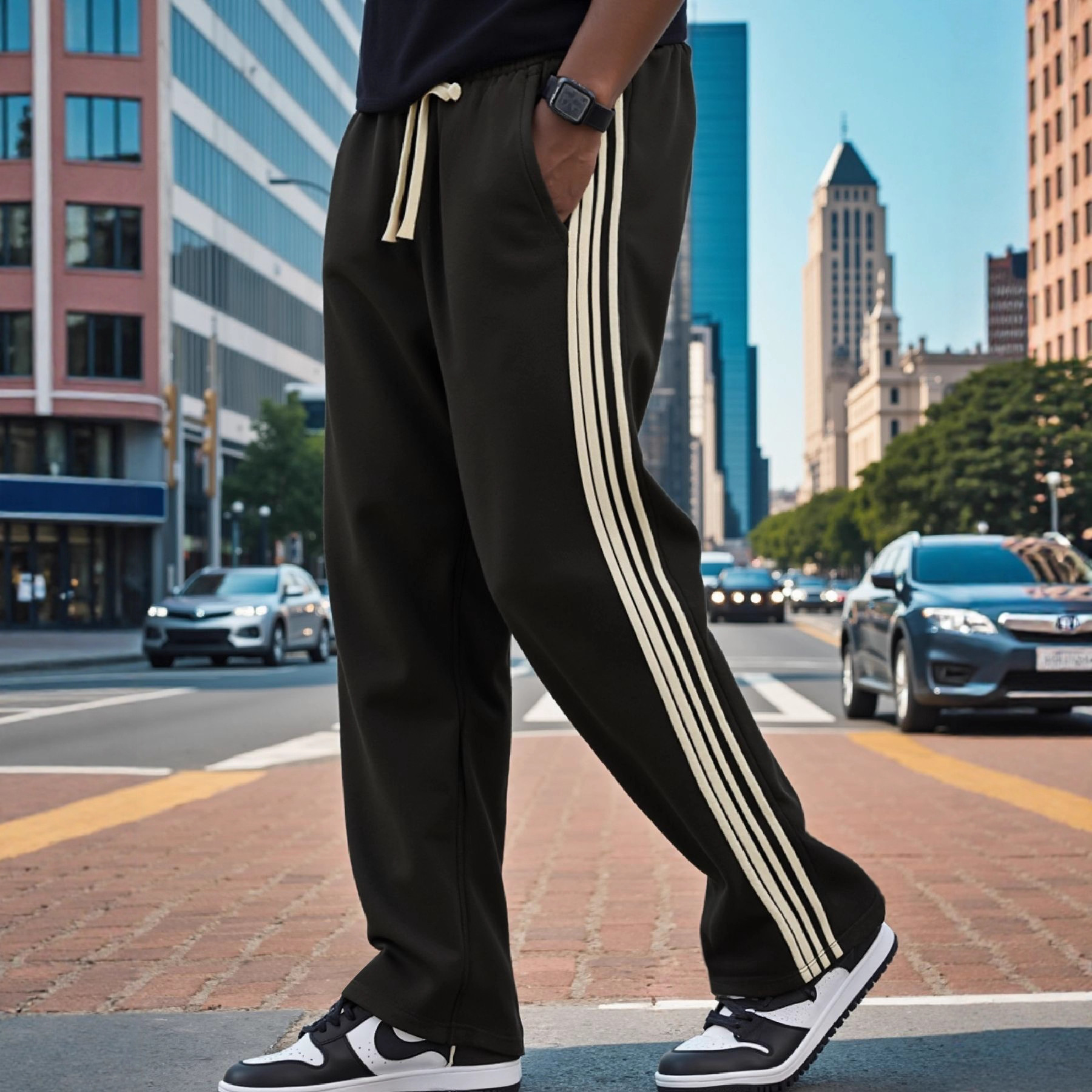 Men's Casual Fashion All-matching Loose Straight photo 1