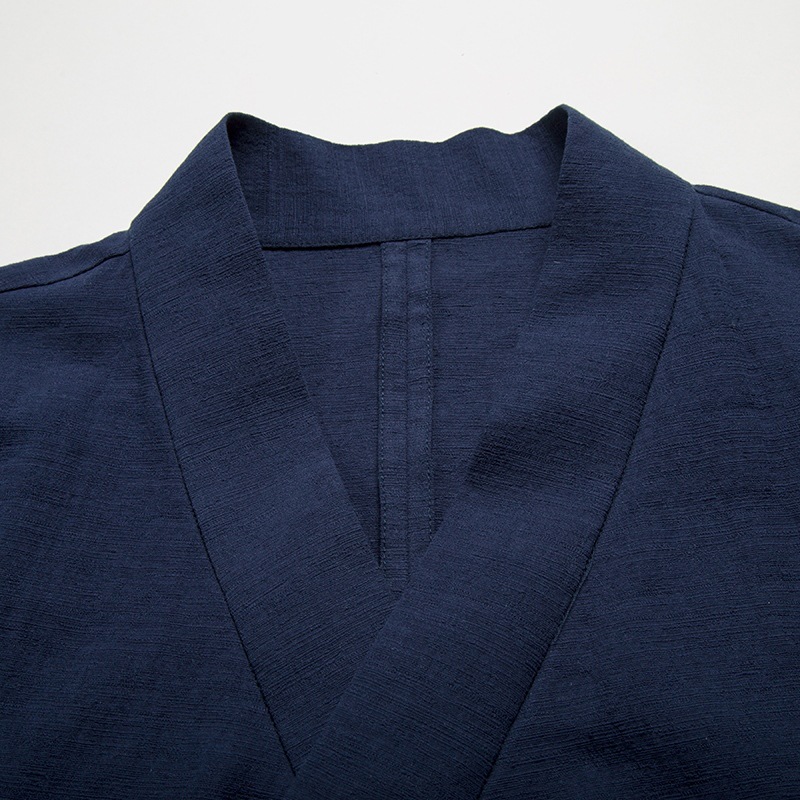 Solid-color Men's Trendy Casual Short-sleeved Shirt photo 5