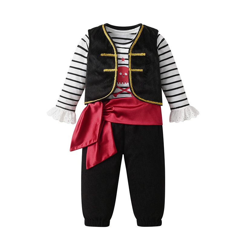Boys' Pirate Three-Piece Halloween Party Costume photo 4