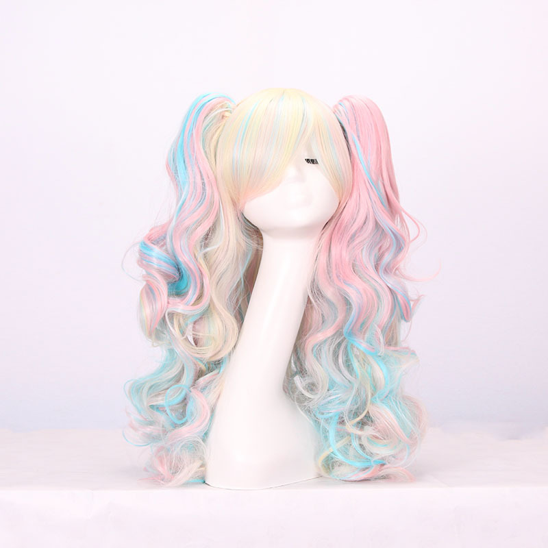 Double Ponytail Long Curly Full Wig photo 1