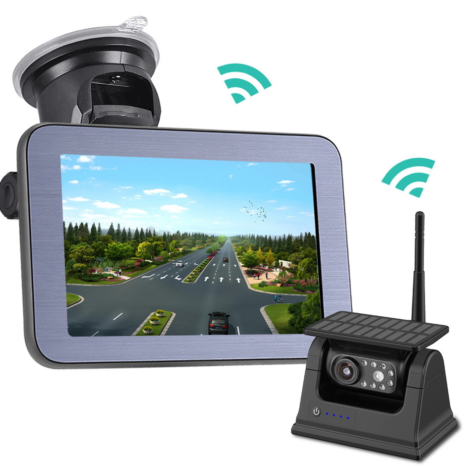 HD Wireless Solar Magnet Rearview Camera With AHD 5-inch Rear View Monitor photo 4