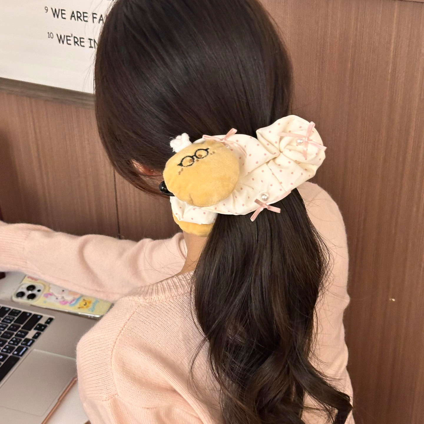 Cute Polka-dot Little Bear Hair Clip Headpiece photo 2