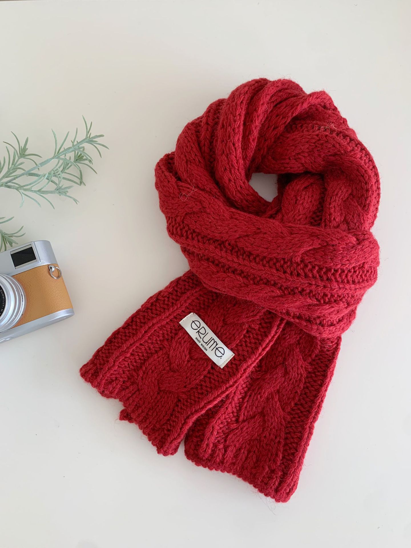 Herringbone Knit Scarf For Women photo 6