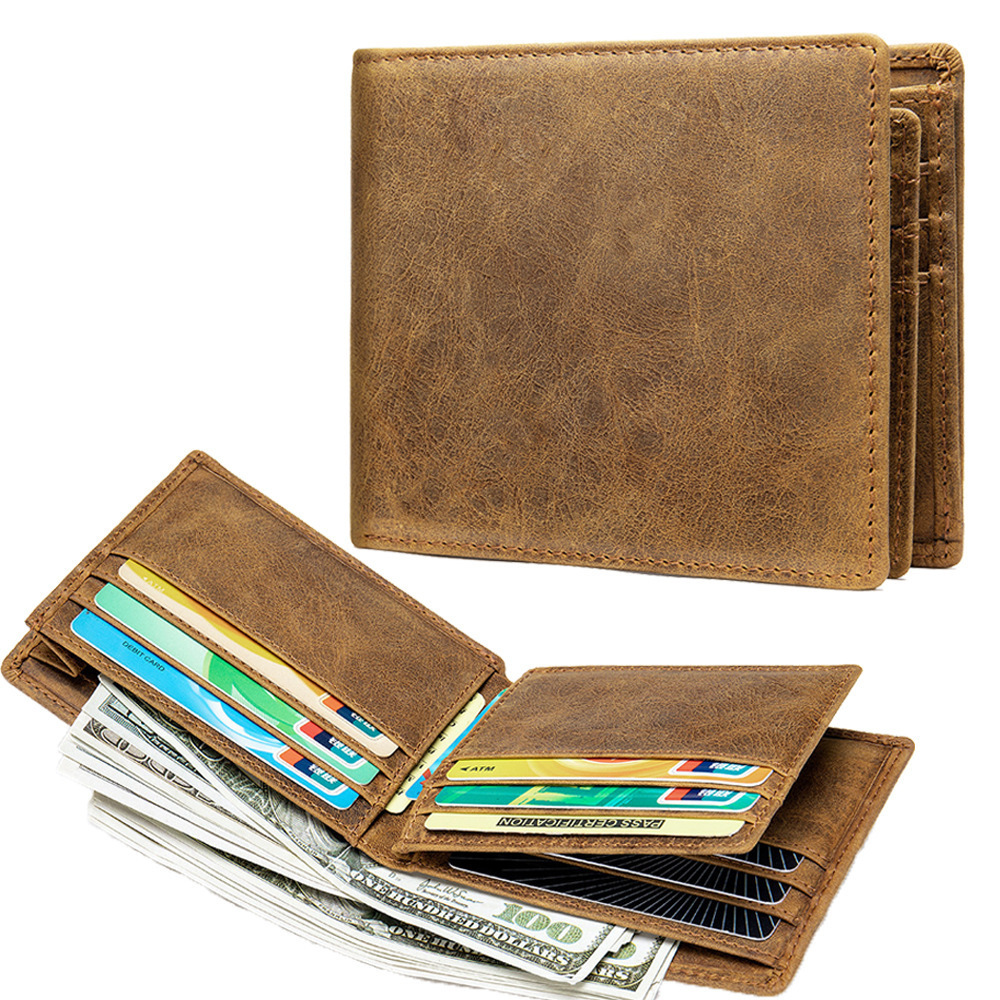 Men's Vintage Genuine Leather Wallet First-layer Leather photo 5