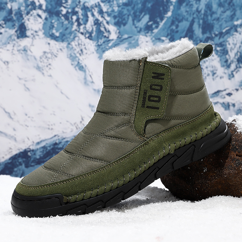 Plus-size Mens Winter Snow Waterproof Non-slip Cotton Boots With A Warm photo 8