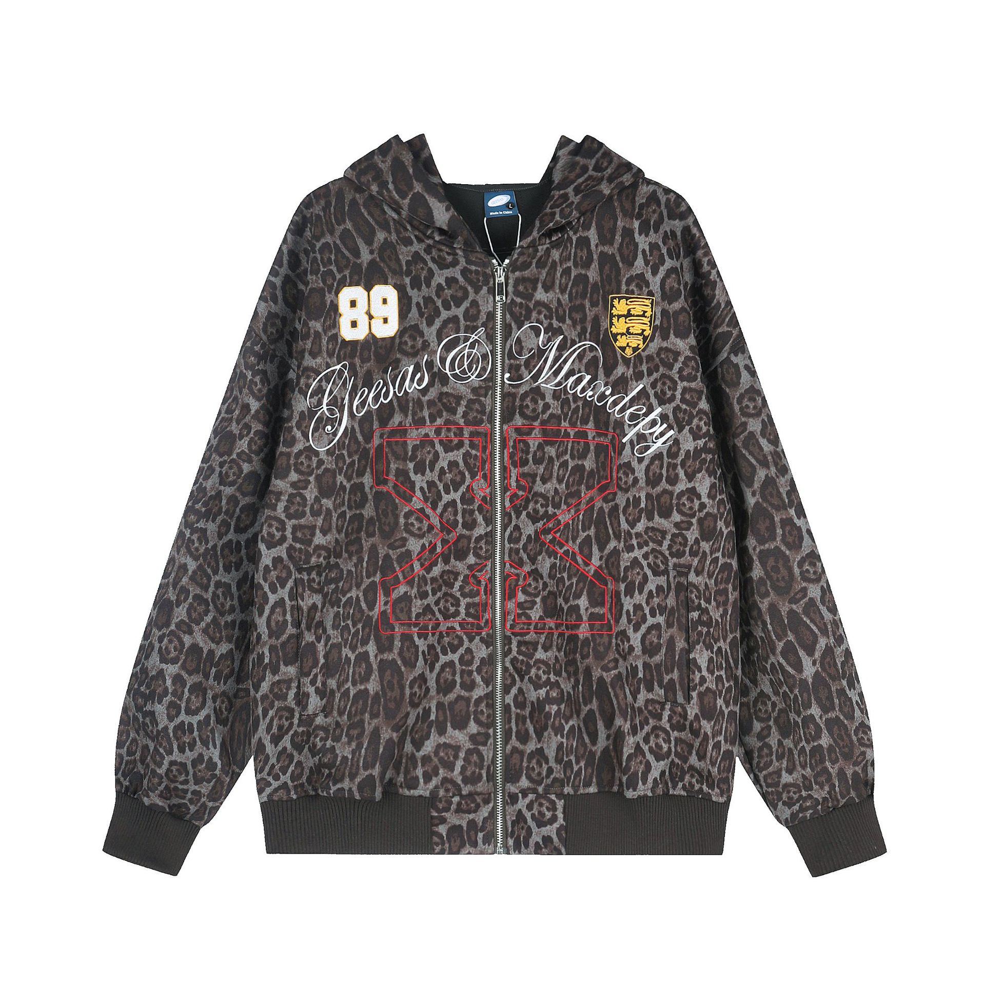 High-street Fashion Leopard-print 3D Printed Hooded Sweatshirt photo 5