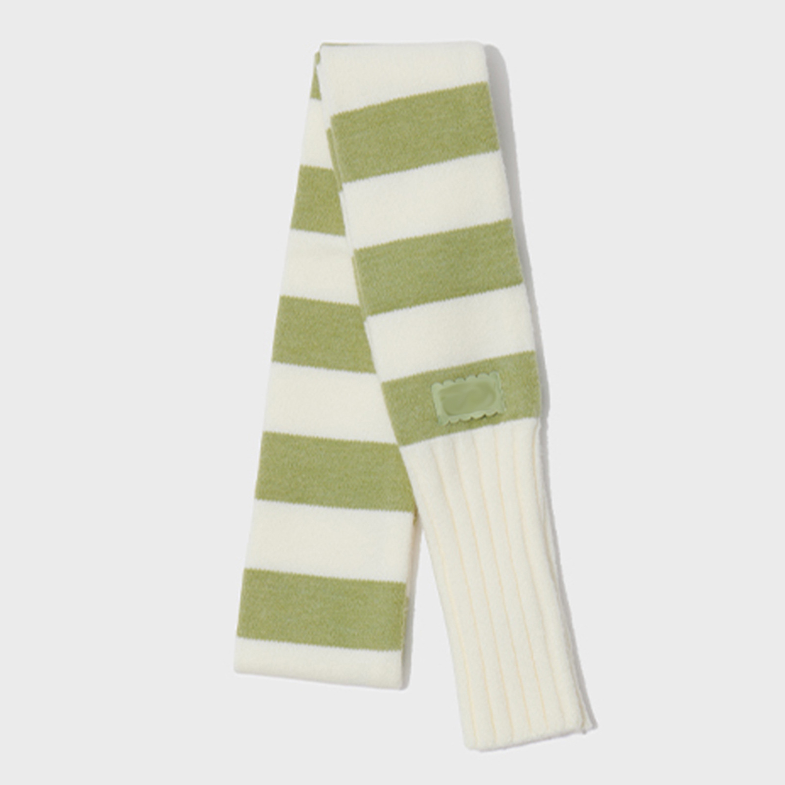 Retro Cute Striped Knitted Scarf For Women photo 7