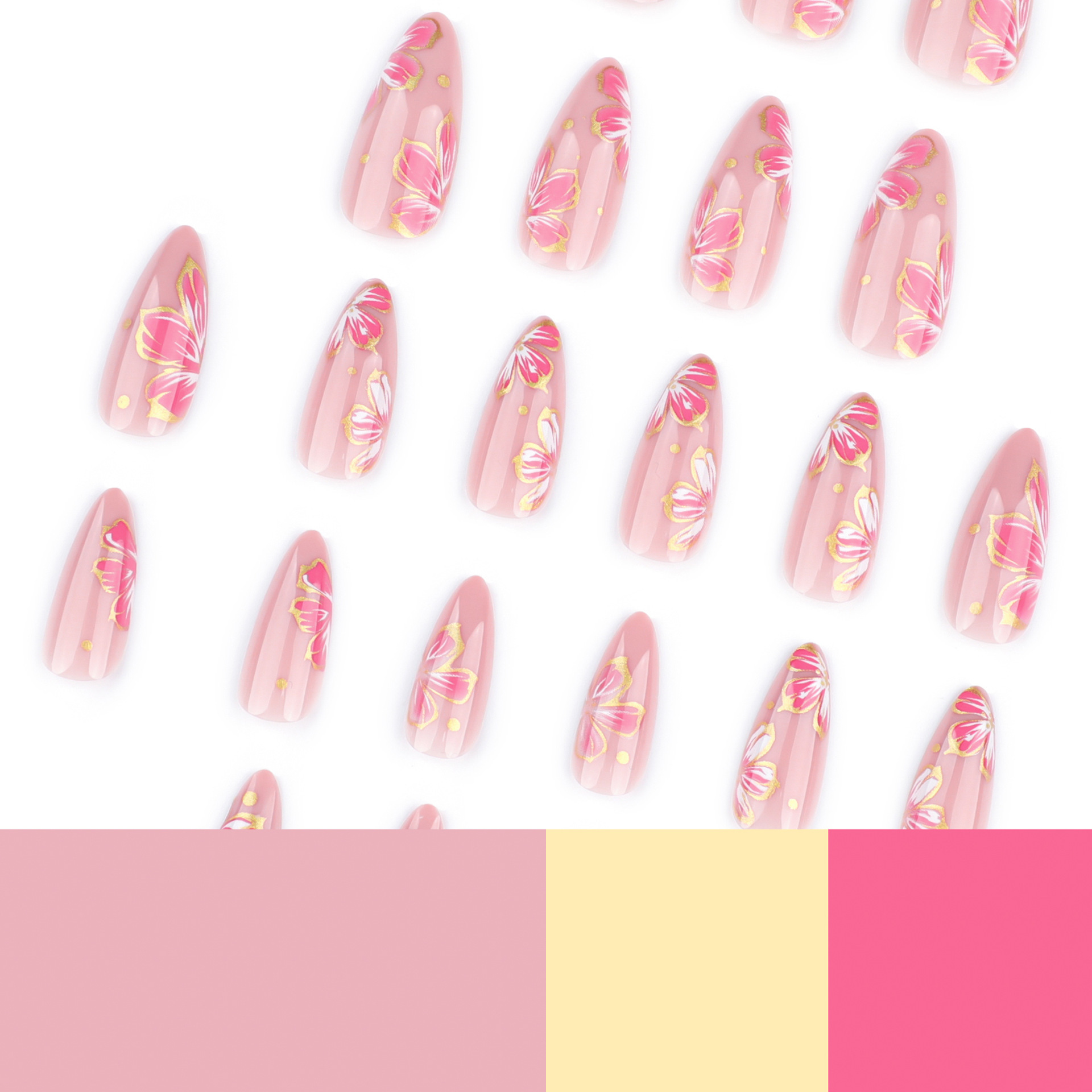 Detachable Short Almond-shaped Nail Tips For Manicure photo 3