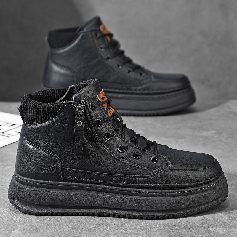 Casual High-top Leather Shoes Men's Martin Boots photo 1