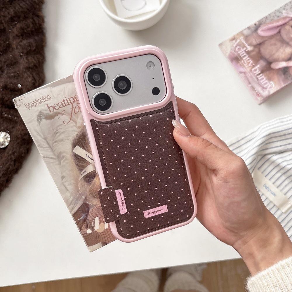 Cartoon Polka-dot Star Stand Phone Case photo 2