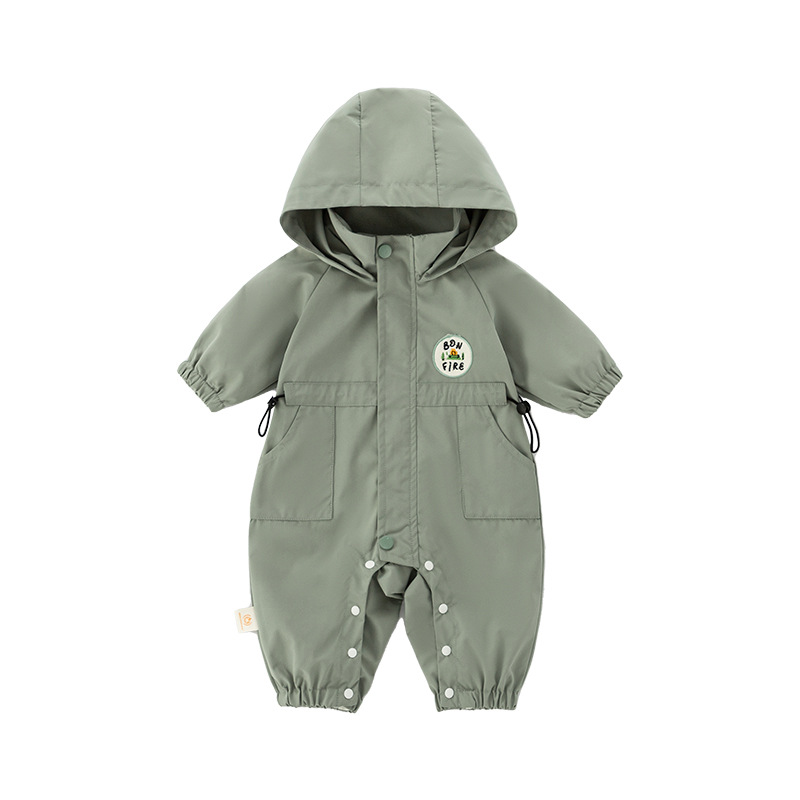 Autumn Workwear-style Waist-cinched Baby Romper photo 5