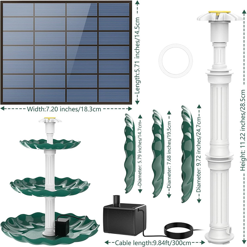 Solar-Powered Garden Pond Landscape Decorative Fountain photo 6