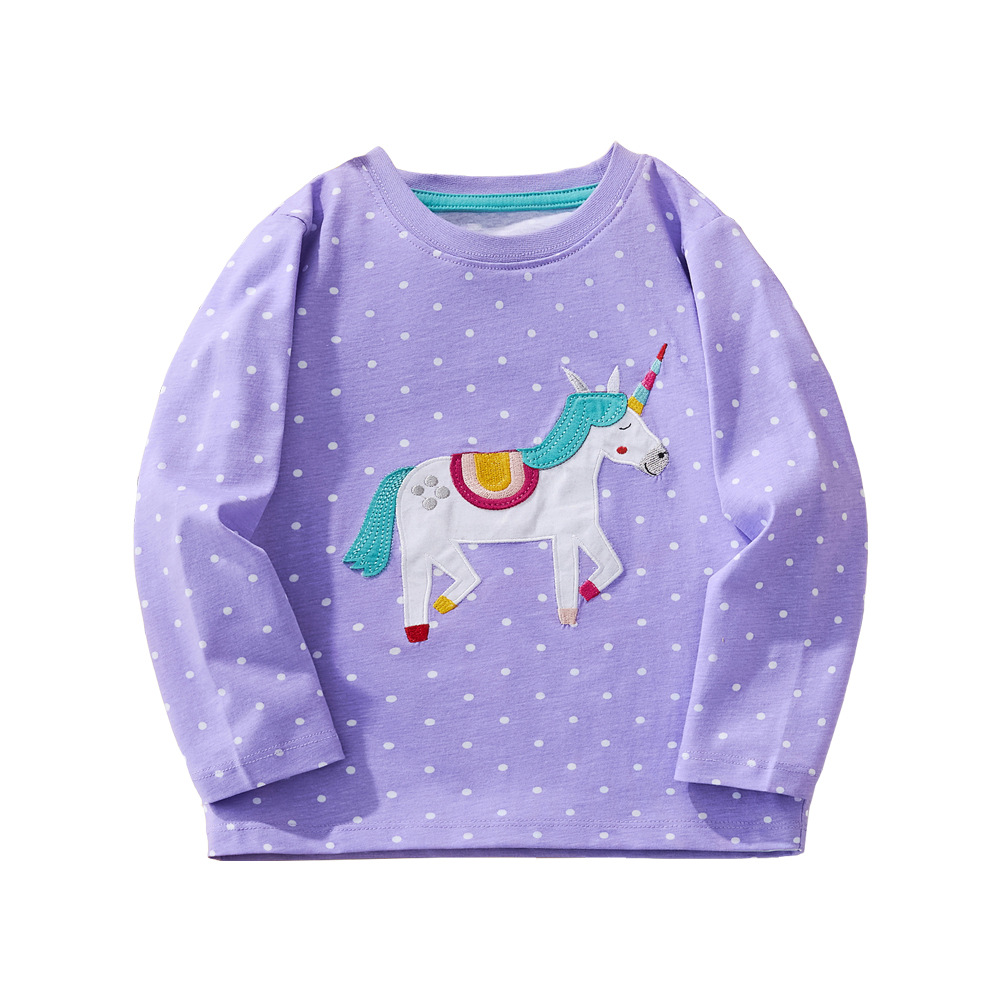 Polka-Dot Unicorn Embroidered Girls' Top photo 6