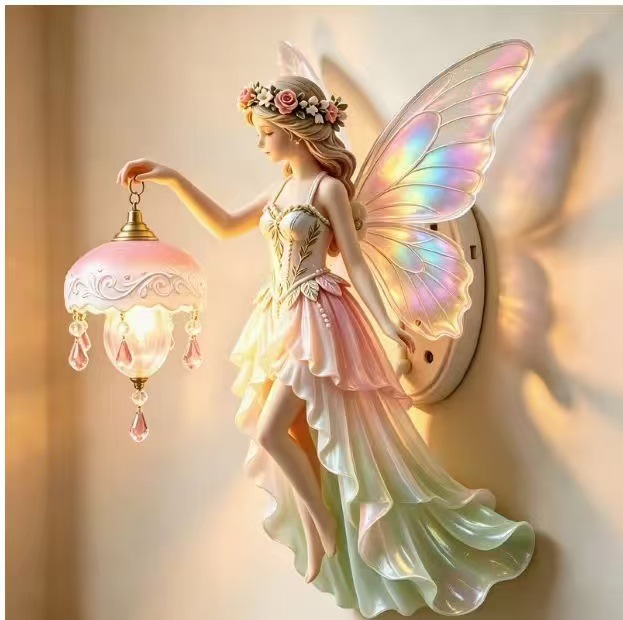 Resin Fairy Wall Lamp Ornament photo 5