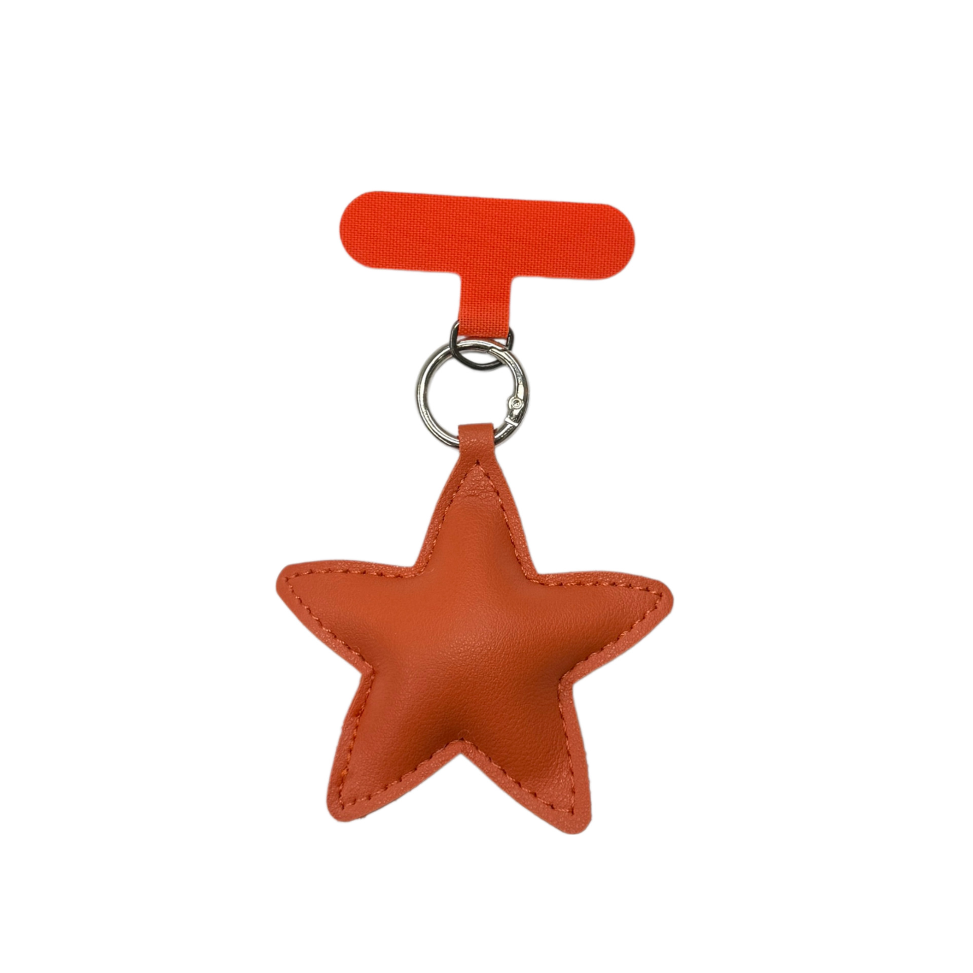 Niche Versatile Leather Star Keychain Phone Lanyard Pendant photo 4