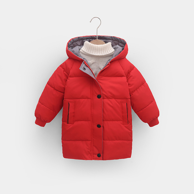 Thick Hooded Long Kids Coat Warm Pure Cotton photo 6