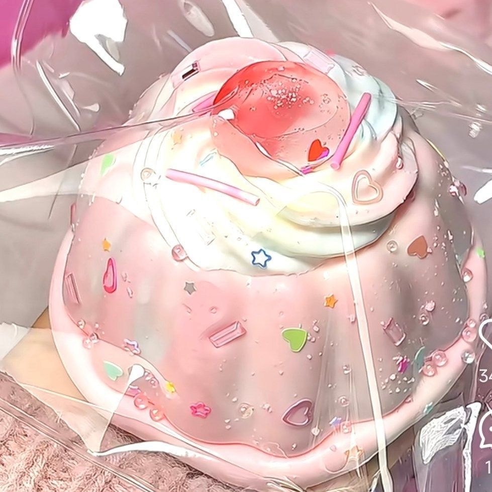 Creamy Strawberry Large Pudding Silicone Stress-Relief Toy photo 5