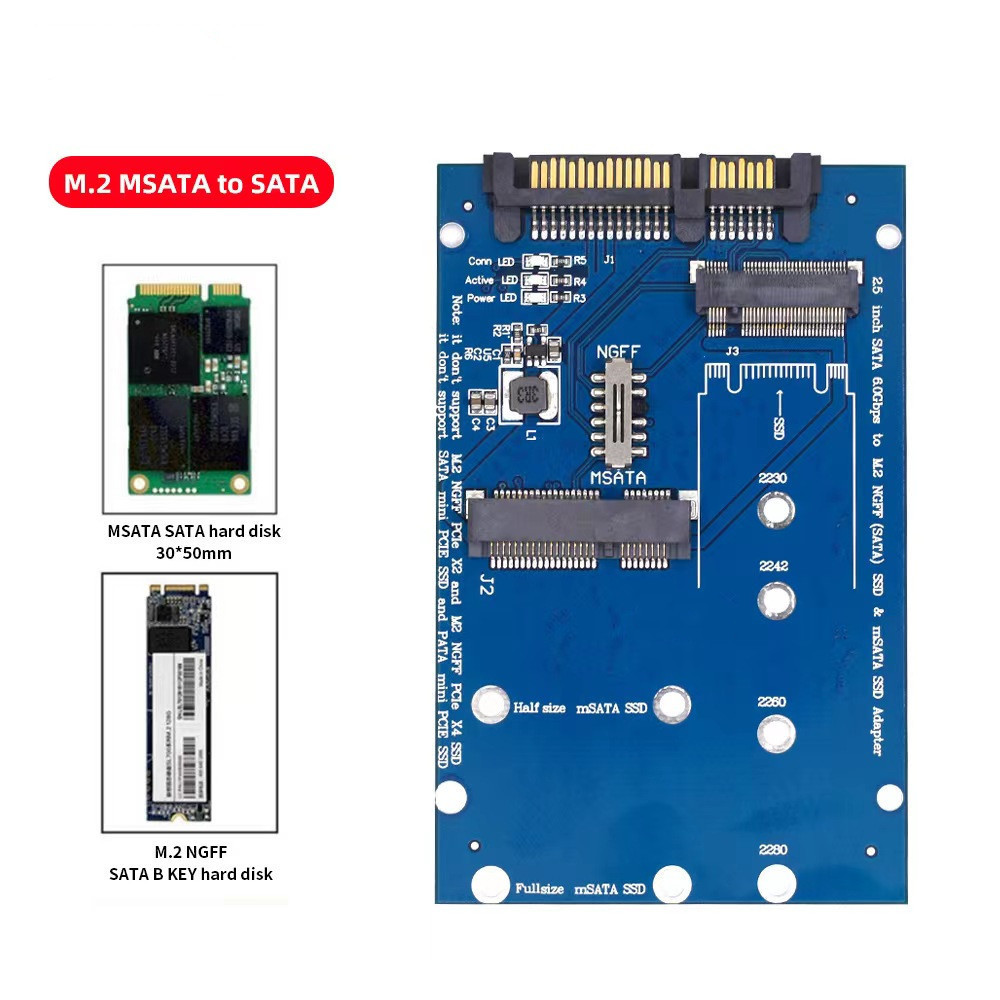 SATA3 To M2 NGFF MSATA SSD Conversion Card Adapter Card Switchboard photo 2