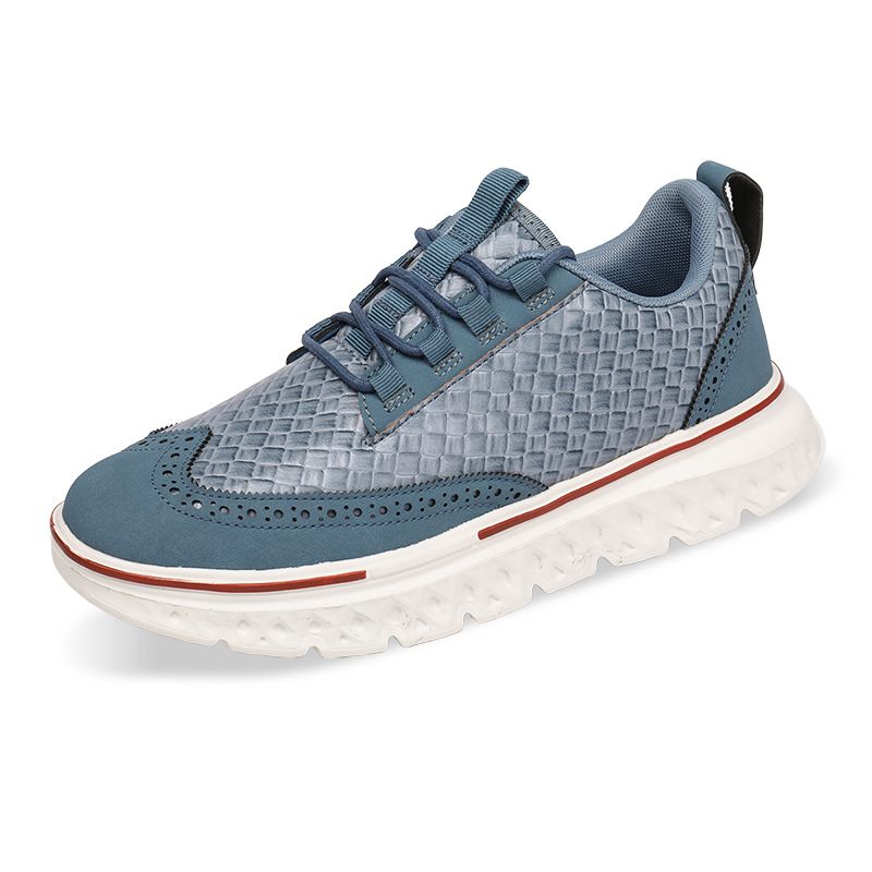 Versatile Men's Athletic Sneakers Woven Design photo 8