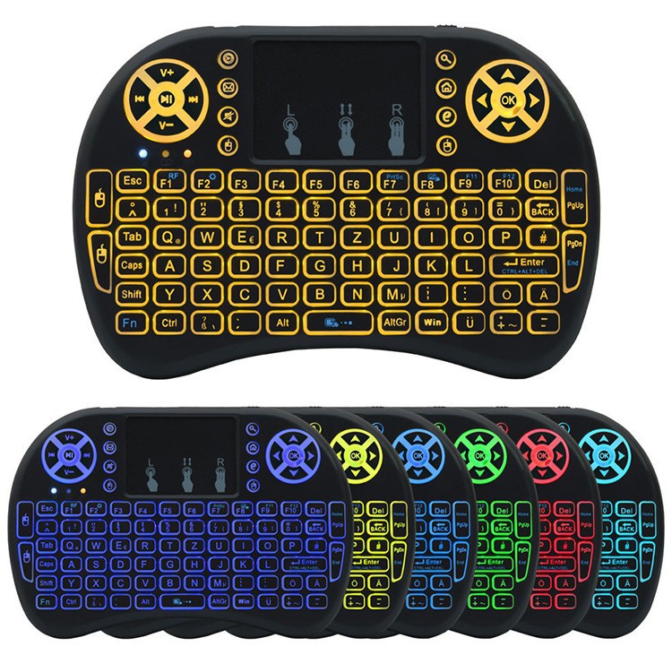 Tri Color Backlit Scrolling Light Wireless Keyboard photo 6