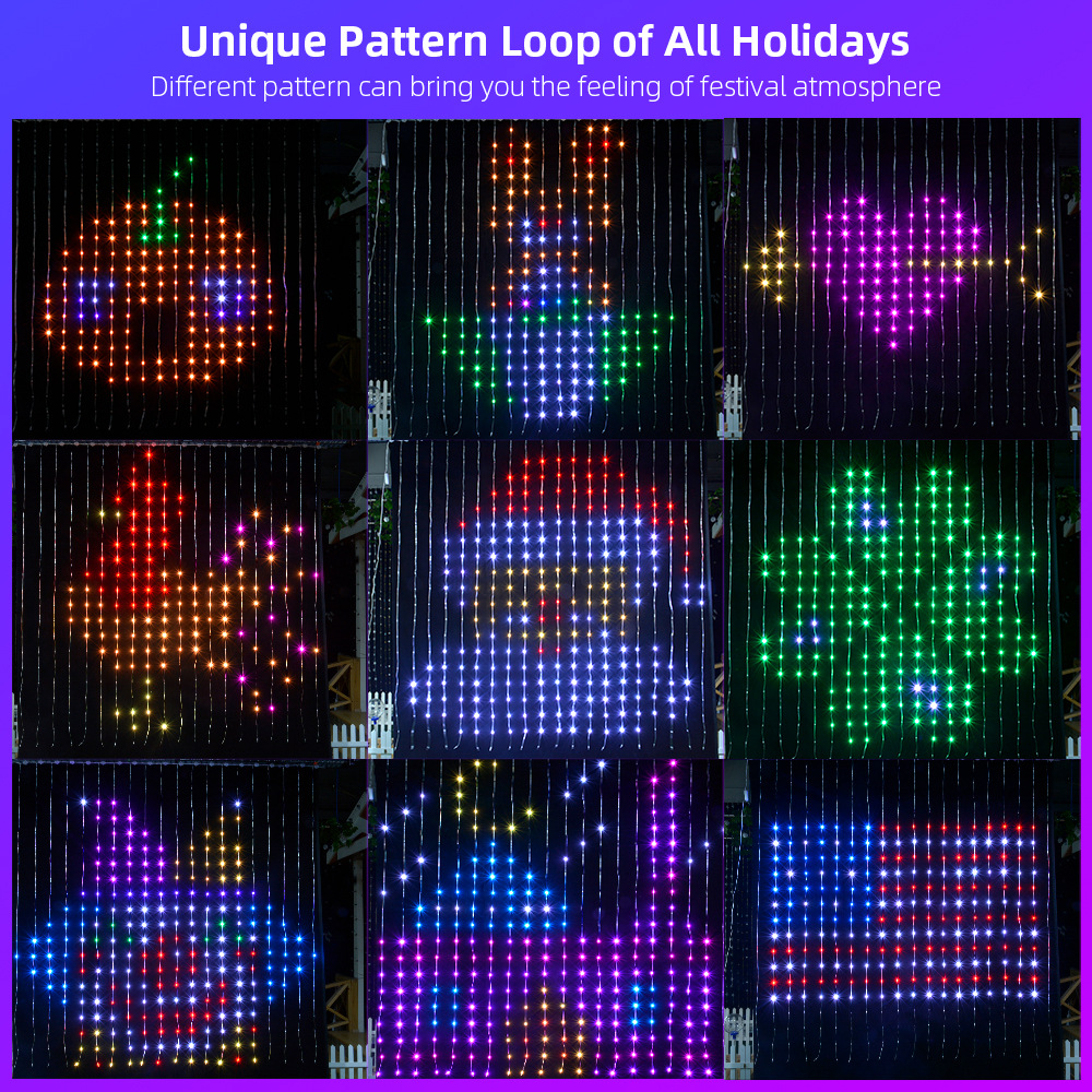 Curtain Light String LED Colorful Changing Light Strip Energy-saving And Environmentally Friendly photo 8