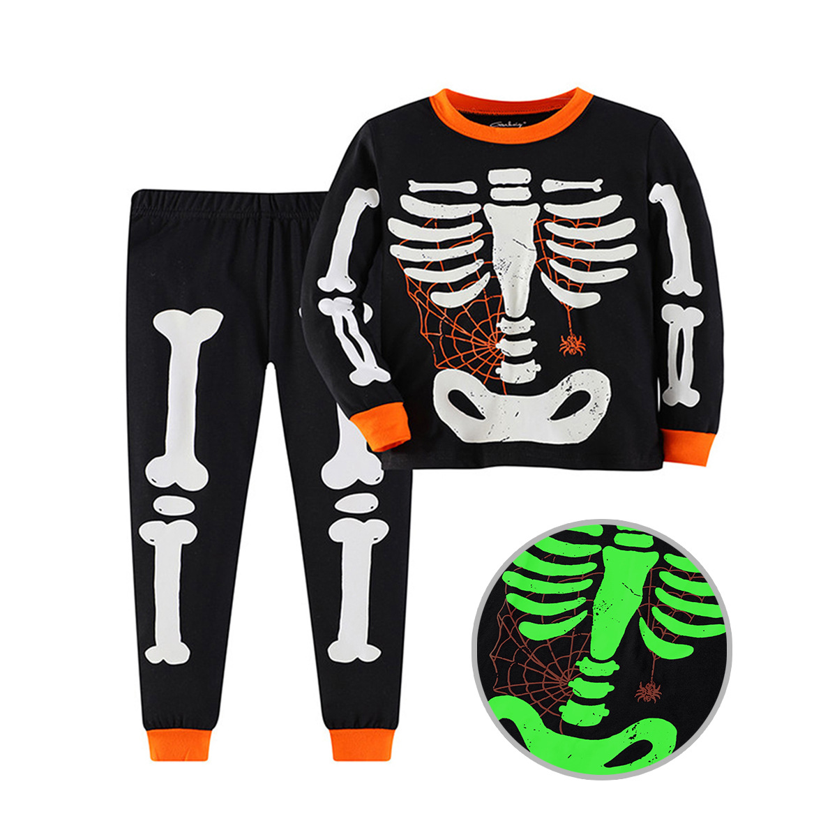 Halloween Kids' Home Wear Luminous Printed Pajamas Outfits photo 7