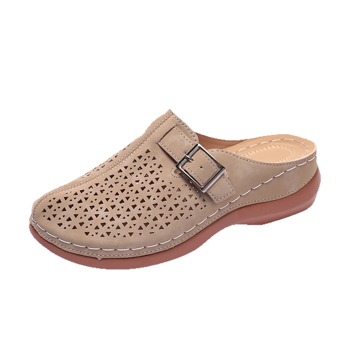 Ultra-light, Hollowed-out Closed-toe Elastic Slippers For Women photo 6