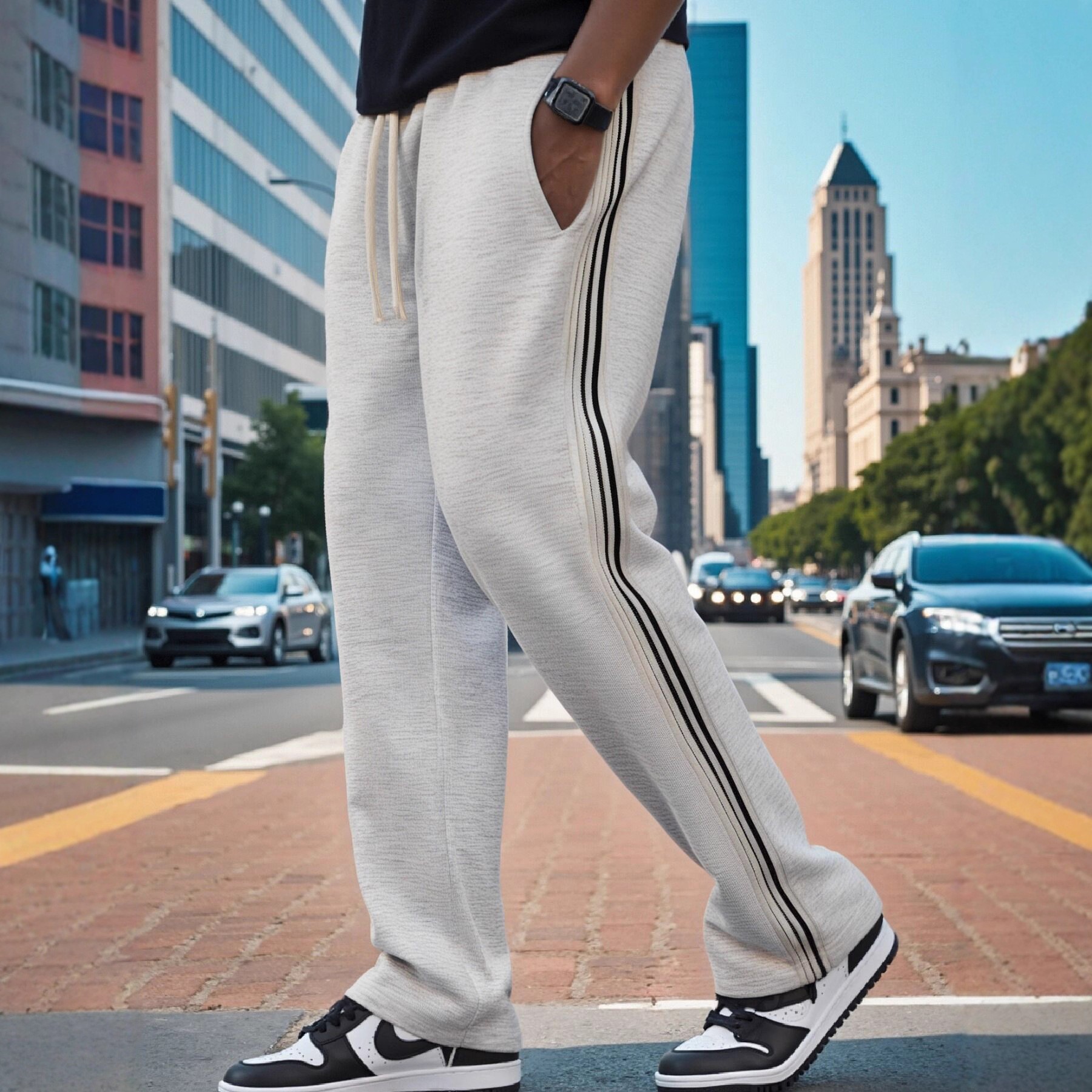 Men's Casual Fashion All-matching Loose Straight photo 8