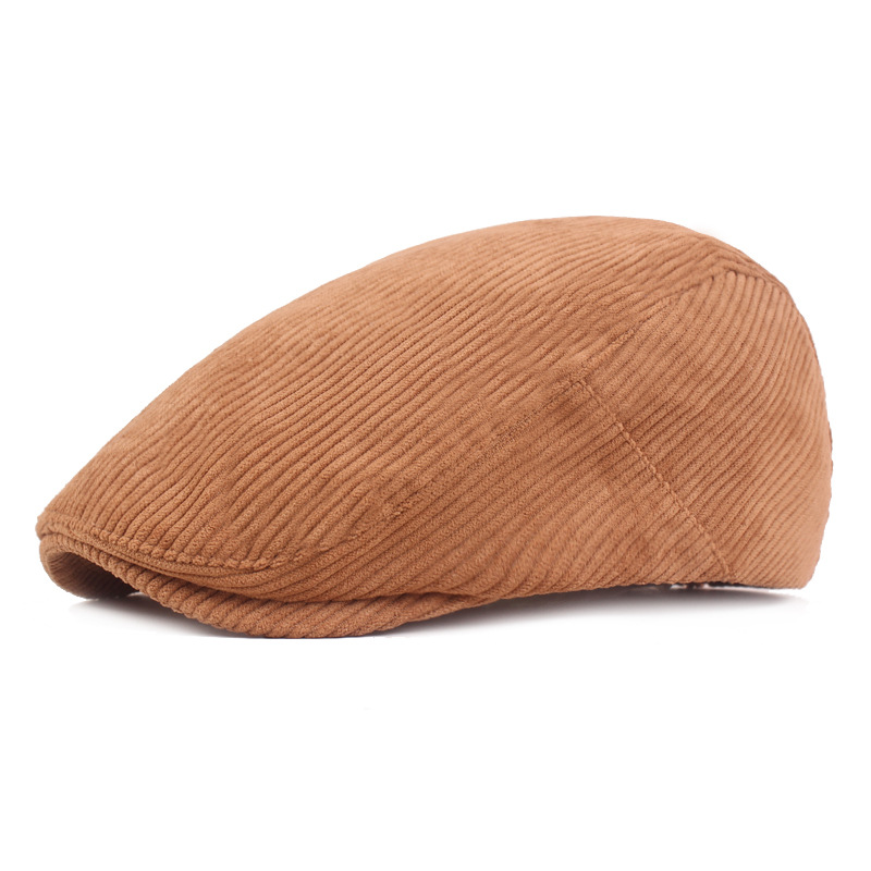 Striped Mens Warm Peaked Cap For Autumn And Winter Casual Baseball Cap photo 7
