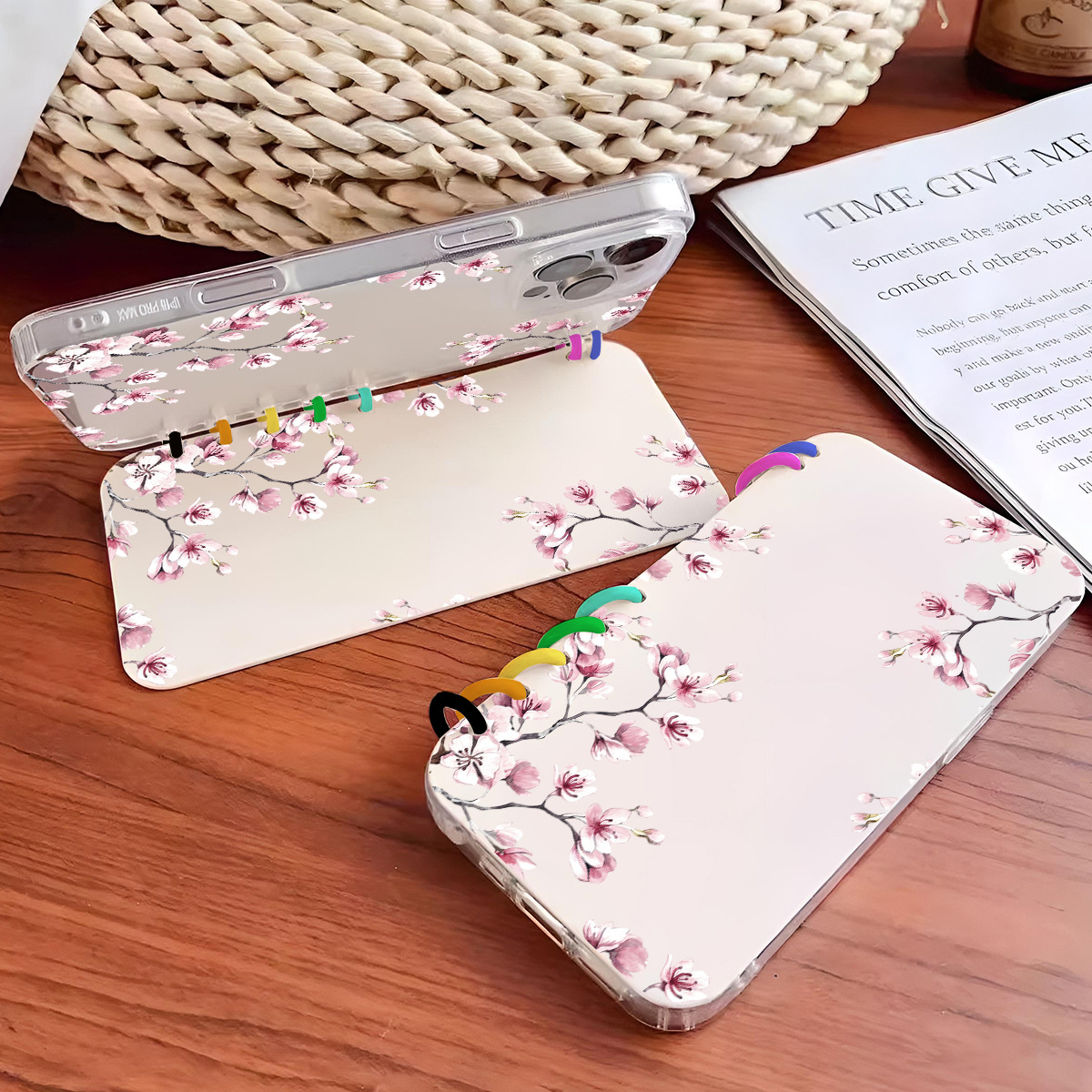 Peach Blossom Youth Notebook Flip Phone Case Protective Cover photo 2