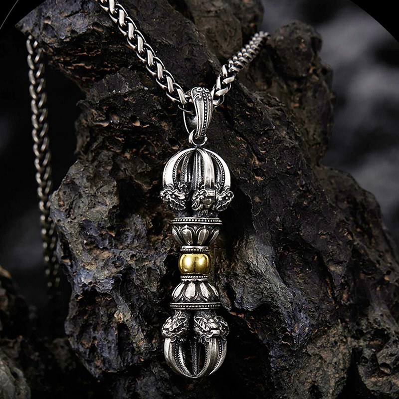 Fashionable Retro Vajra Necklace For Men photo 1
