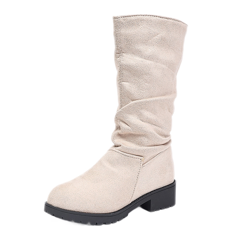 Korean-style Velvet-lined High-top Kids' Fashion Boots photo 8