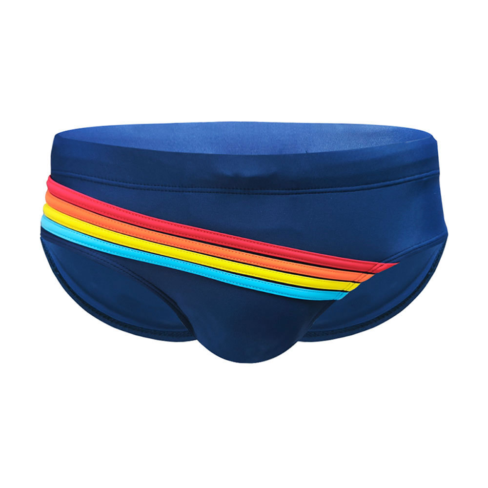 Triangular Three-dimensional Rainbow Swim Trunks Simple Stylish And Form-fitting photo 8
