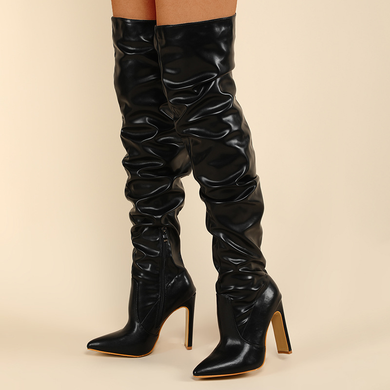 Chunky-heeled Womens Boots With A Side Zipper photo 5