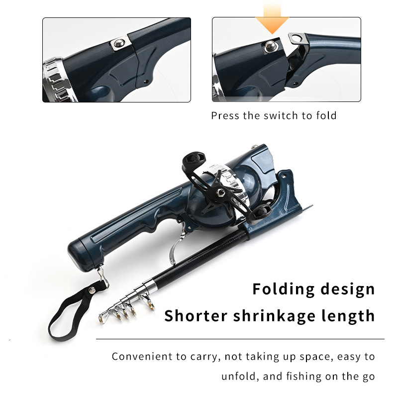 Folding Fishing Rod, One-piece Foldable Rod, Portable photo 3