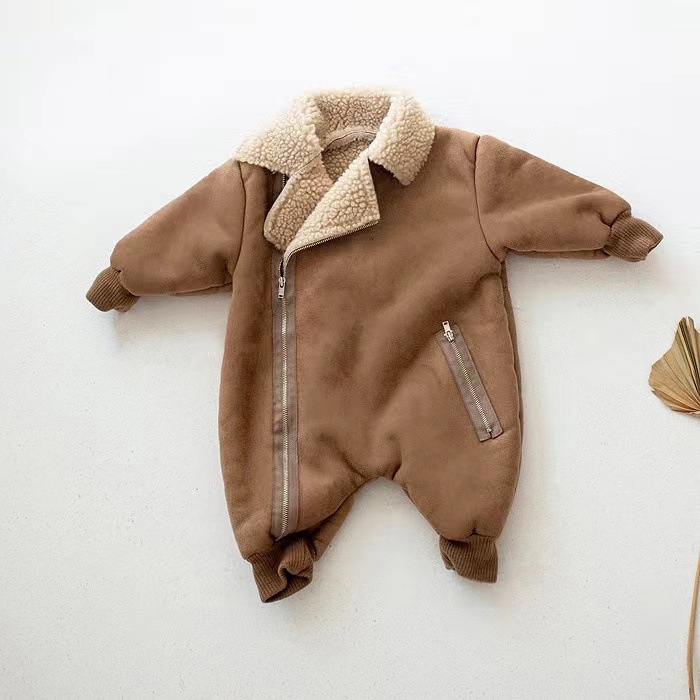 Baby One-piece Fleece Romper Thickened Onesie photo 6