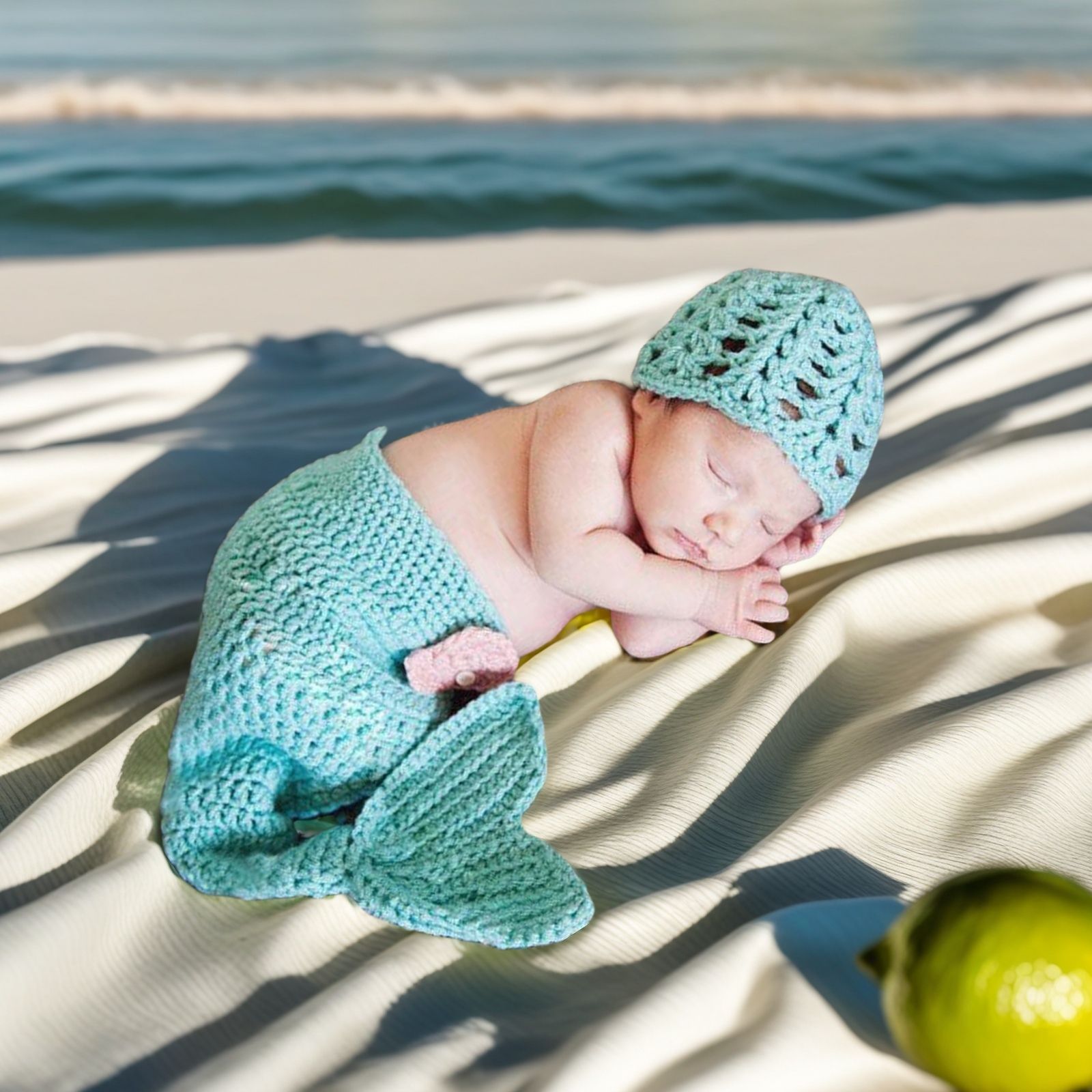 Cute Baby Photography Mermaid Costume Prop Set photo 3