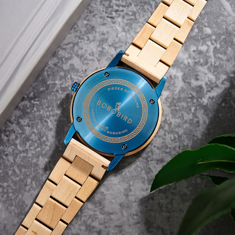 Natural Wooden Men's Watch - Vintage Minimalist Design Casual Quartz Wristwatch for Young Adults photo 8